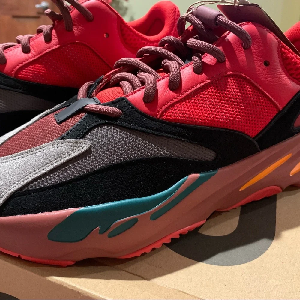 SOLD SOLD !! 2022 Adidas Yeezy Boost 700 Hi-Res Red, new with tags . Size 12. - Picture 3 of 13